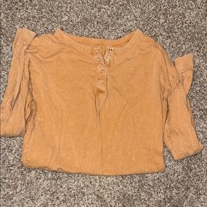 PINK Victoria's Secret Tan Long Sleeve Top